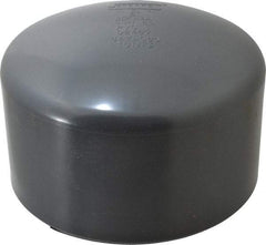 Value Collection - 8" PVC Plastic Pipe End Cap - Schedule 80, Slip End Connections - Eagle Tool & Supply