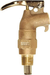 Justrite - 3/4" NPT Brass Rigid Drum Faucet - FM Approved, Internal Arrester, Self Closing - Eagle Tool & Supply