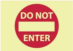 NMC - "Do Not Enter", 7" Long x 10" Wide, Pressure-Sensitive Vinyl Safety Sign - Rectangle, 0.004" Thick, Use for Security & Admittance - Eagle Tool & Supply