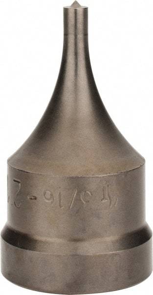 Cleveland Steel Tool - 13/16 Inch Wide Oblong Ironworker Punch - 1-17/32 Inch Body Diameter, 1-11/16 Inch Head Diameter, 2-11/16 Inch Overall Length - Eagle Tool & Supply