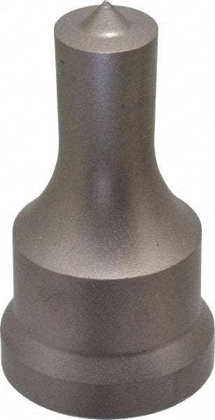 Cleveland Steel Tool - 9/16 Inch Diameter Round Ironworker Punch - 1-1/16 Inch Body Diameter, 1-7/32 Inch Head Diameter, 2-1/8 Inch Overall Length - Eagle Tool & Supply