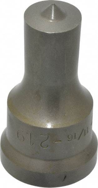 Cleveland Steel Tool - 11/16 Inch Diameter Round Ironworker Punch - 1-1/16 Inch Body Diameter, 1-7/32 Inch Head Diameter, 2-1/8 Inch Overall Length - Eagle Tool & Supply