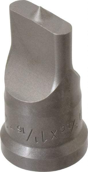 Cleveland Steel Tool - 5/16 Inch Wide Oblong Ironworker Punch - 1-1/16 Inch Body Diameter, 1-7/32 Inch Head Diameter, 2-1/8 Inch Overall Length - Eagle Tool & Supply