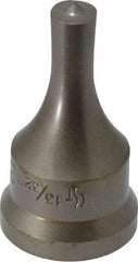 Cleveland Steel Tool - 13/32 Inch Diameter Round Ironworker Punch - 1-1/16 Inch Body Diameter, 1.24 Inch Head Diameter, 2-3/16 Inch Overall Length - Eagle Tool & Supply