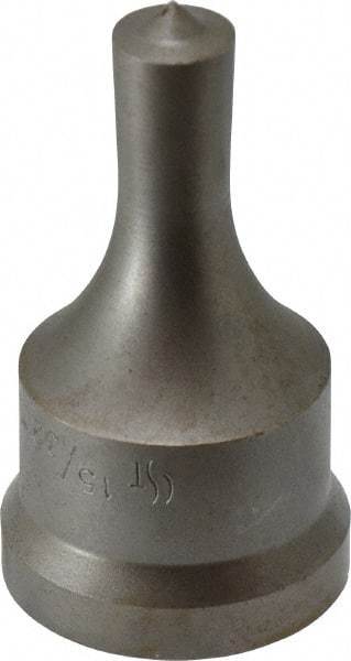 Cleveland Steel Tool - 15/32 Inch Diameter Round Ironworker Punch - 1-7/32 Inch Body Diameter, 1-3/8 Inch Head Diameter, 2-3/8 Inch Overall Length - Eagle Tool & Supply