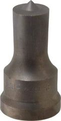 Cleveland Steel Tool - 13/16 Inch Diameter Round Ironworker Punch - 1-7/32 Inch Body Diameter, 1-3/8 Inch Head Diameter, 2-3/8 Inch Overall Length - Eagle Tool & Supply