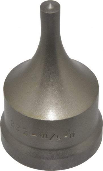 Cleveland Steel Tool - 5/16 Inch Diameter Round Ironworker Punch - 1-17/32 Inch Body Diameter, 1-11/16 Inch Head Diameter, 2-11/16 Inch Overall Length - Eagle Tool & Supply