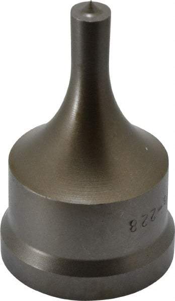 Cleveland Steel Tool - 3/8 Inch Diameter Round Ironworker Punch - 1-17/32 Inch Body Diameter, 1-11/16 Inch Head Diameter, 2-11/16 Inch Overall Length - Eagle Tool & Supply