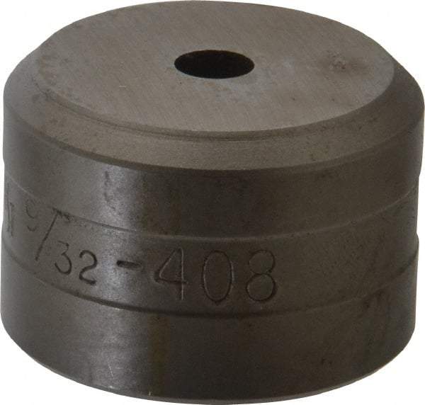 Cleveland Steel Tool - 9/32 Inch Diameter Round Ironworker Die - 1-1/2 Inch Head Diameter, 1 Inch Head Height - Eagle Tool & Supply