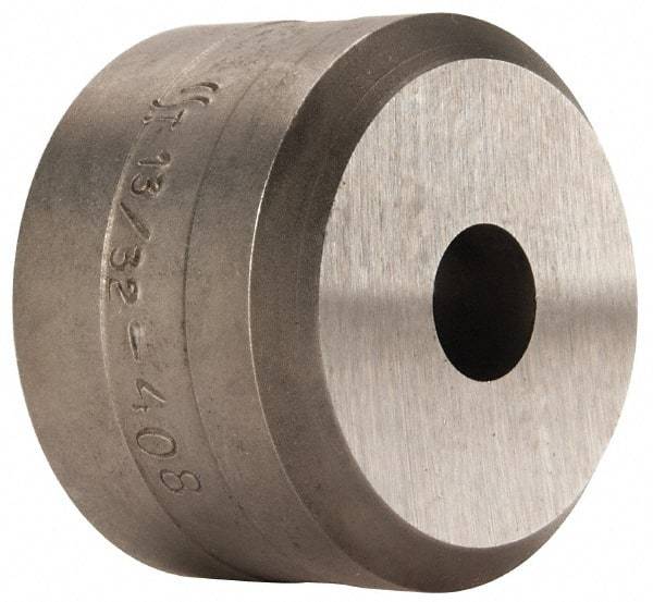 Cleveland Steel Tool - 13/32 Inch Diameter Round Ironworker Die - 1-1/2 Inch Head Diameter, 1 Inch Head Height - Eagle Tool & Supply