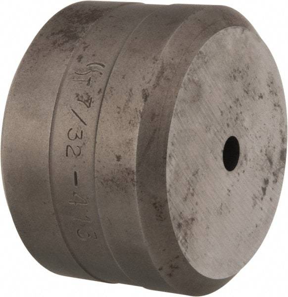 Cleveland Steel Tool - 7/32 Inch Diameter Round Ironworker Die - 1-13/16 Inch Head Diameter, 1-1/8 Inch Head Height - Eagle Tool & Supply