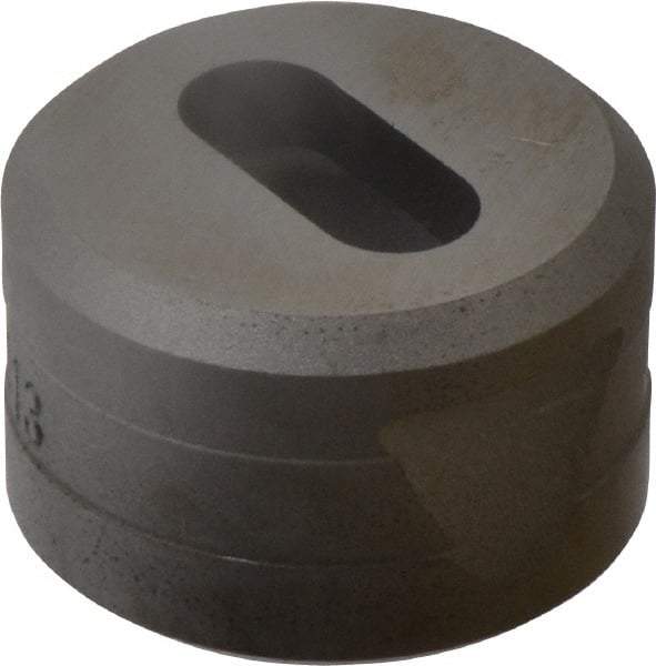 Cleveland Steel Tool - 1-3/32 Inch Long x 15/32 Inch Wide Oblong Ironworker Die - 1-13/16 Inch Head Diameter, 1-1/8 Inch Head Height - Eagle Tool & Supply