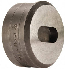 Cleveland Steel Tool - 1-1/32 Inch Long x 15/32 Inch Wide Oblong Ironworker Die - 2 Inch Head Diameter, 1 Inch Head Height - Eagle Tool & Supply