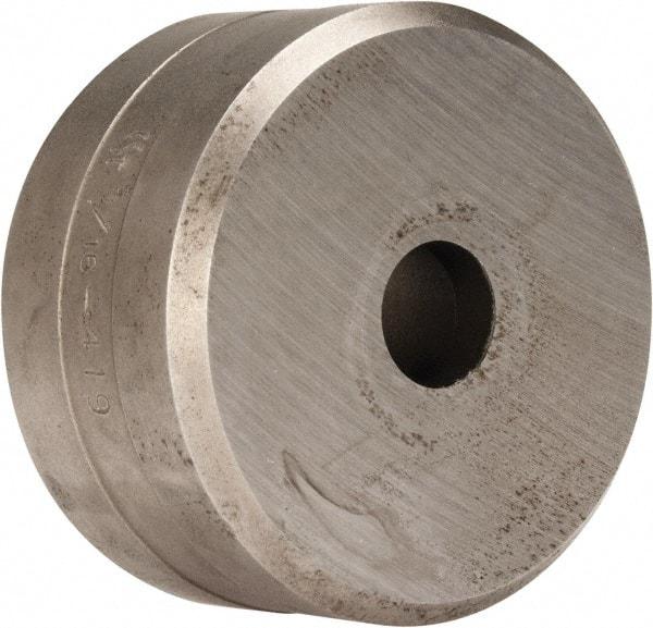 Cleveland Steel Tool - 9/16 Inch Diameter Round Ironworker Die - 2-3/8 Inch Head Diameter, 1-1/4 Inch Head Height - Eagle Tool & Supply