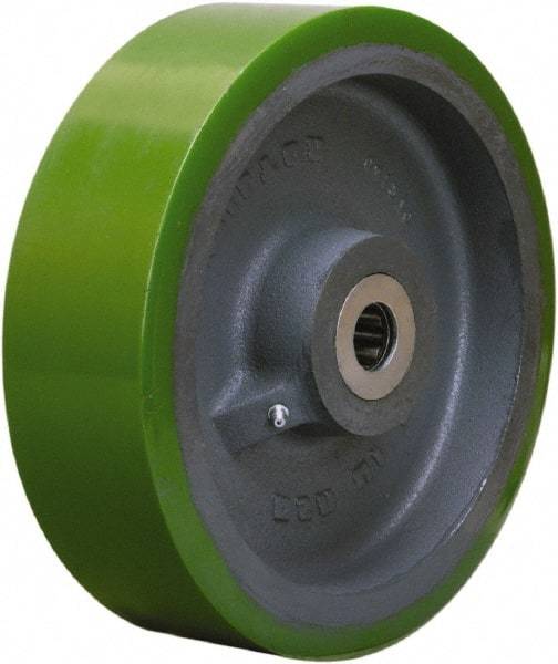 Hamilton - 10 Inch Diameter x 3 Inch Wide, Polyurethane on Cast Iron Caster Wheel - 3,000 Lb. Capacity, 3-1/4 Inch Hub Length, 1 Inch Axle Diameter, Straight Roller Bearing - Eagle Tool & Supply
