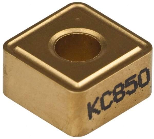 Kennametal - SNMG333 Grade KC850 Carbide Turning Insert - TiC/TiCN/TiN Finish, 90° Square, 3/8" Inscr Circle, 3/16" Thick, 3/64" Corner Radius - Eagle Tool & Supply