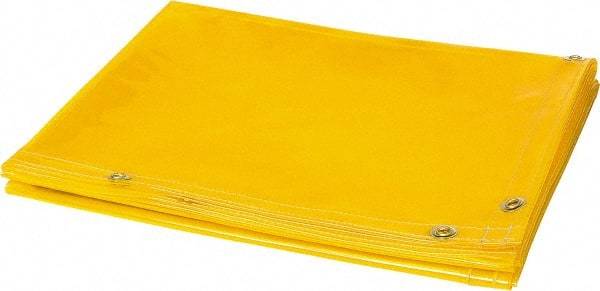 Steiner - 6' High x 8' Wide x 14mm Thick Vinyl Welding Curtain - Yellow, Grommet - Eagle Tool & Supply