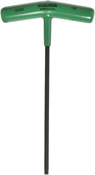 Bondhus - T30 Standard Torx Key - T-Handle Cushion Grip, Protanium High Torque Steel - Eagle Tool & Supply