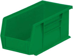 Akro-Mils - 30 Lb. Load Capacity, 10-7/8" Deep, Green Polymer Hopper Stacking Bin - 5" High x 5-1/2" Wide x 10-7/8" Long - Eagle Tool & Supply