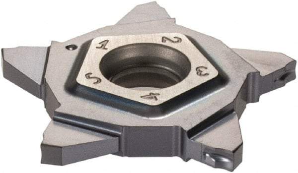 Iscar - 24N178PENTA Grade IC908, 1.78mm Cutting Width Carbide Grooving Insert - 3mm Max Depth of Cut, Neutral, 0.18mm Corner Radius, TiN/TiAlN Finish - Eagle Tool & Supply