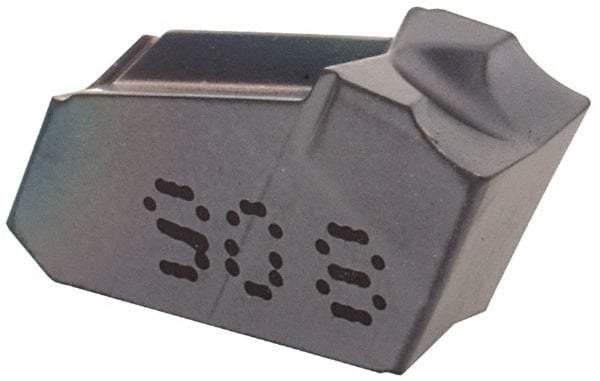 Iscar - GFN 4J IC908 Grade, 0.1575" Cutting Width, Carbide Cutoff Insert - 0° Neutral Lead Angle, 0.0098" Cnr Rad, TiAlN Coated, Single End - Eagle Tool & Supply