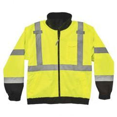 8379 L LIME FLEECE LINED BOMBER - Eagle Tool & Supply