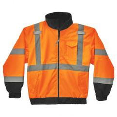 8379 L ORANGE LINED BOMBER JACKET - Eagle Tool & Supply