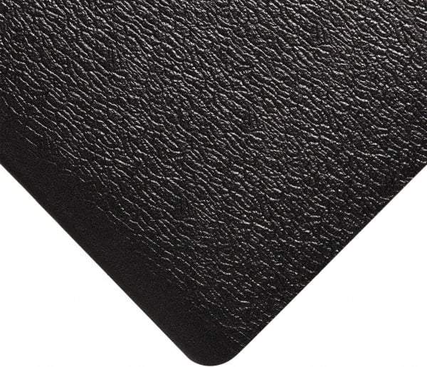 Wearwell - 5' Long x 3' Wide, Dry Environment, Anti-Fatigue Matting - Black, Vinyl with Vinyl Sponge Base, Rounded on 4 Sides - Eagle Tool & Supply