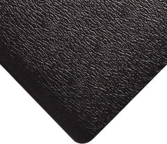 Wearwell - 5' Long x 3' Wide, Dry Environment, Anti-Fatigue Matting - Black, Vinyl with Vinyl Sponge Base, Rounded on 4 Sides - Eagle Tool & Supply