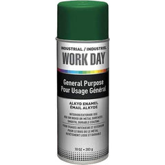 Krylon - Green, Gloss, Enamel Spray Paint - 9 to 13 Sq Ft per Can, 10 oz Container, Use on Ceramics, Glass, Metal, Plaster, Wood - Eagle Tool & Supply