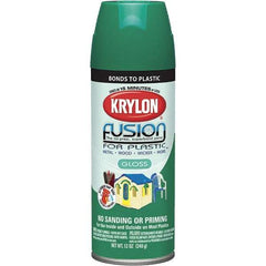 Krylon - Spring Grass, Gloss, Direct to Plastic Spray Paint - Up to 25 Sq Ft per Can, 12 oz Container, Use on Fiberglass, Hard Vinyl, Plastics, PVC, Resin - Eagle Tool & Supply