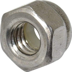 Value Collection - M4x0.70 Metric Coarse 18-8 & Austenitic Grade A2 Hex Lock Nut with Nylon Insert - 5mm High, Uncoated - Eagle Tool & Supply