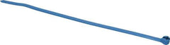 Thomas & Betts - 7.31" Long Blue Nylon Standard Cable Tie - 50 Lb Tensile Strength, 1.22mm Thick, 44.45mm Max Bundle Diam - Eagle Tool & Supply