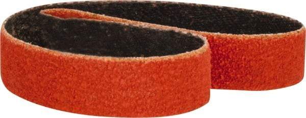 Norton - 1/2" Wide x 12" OAL, 80 Grit, Ceramic Abrasive Belt - Ceramic, Medium, Coated, Y Weighted Cloth Backing, Series R980 - Eagle Tool & Supply