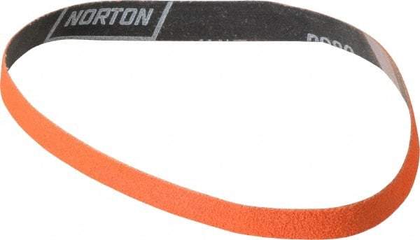 Norton - 3/4" Wide x 20-1/2" OAL, 60 Grit, Ceramic Abrasive Belt - Ceramic, Medium, Coated, Y Weighted Cloth Backing, Series R980 - Eagle Tool & Supply