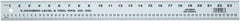 Johnson Level & Tool - 48" Long, 1/8, 1/16" and 2mm Graduation, Aluminum Rule - English/Metric Graduation Style, Gray, Anodized Finish - Eagle Tool & Supply