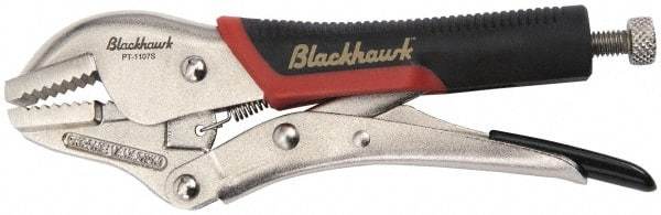 Blackhawk by Proto - 7-5/16" OAL Flat Jaw Locking Pliers - 1-25/32" Jaw Width, 5/8" Jaw Depth, Standard Handle - Eagle Tool & Supply