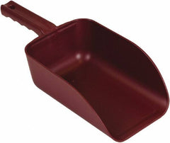 Remco - 82 oz Red Polypropylene & Semi-Ferrous Additive Flat Bottom Scoop - 5.9" Wide x 3.3" Deep Bowl, 15.1" OAL - Eagle Tool & Supply