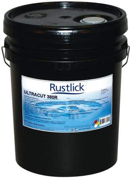 Rustlick - Ultracut 380R, 5 Gal Pail Cutting & Grinding Fluid - Semisynthetic - Eagle Tool & Supply