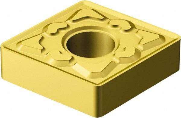 Sandvik Coromant - CNMG433 KM Grade 3005 Carbide Turning Insert - TiCN/Al2O3/TiN Finish, 80° Diamond, 1/2" Inscr Circle, 3/16" Thick, 3/64" Corner Radius - Eagle Tool & Supply
