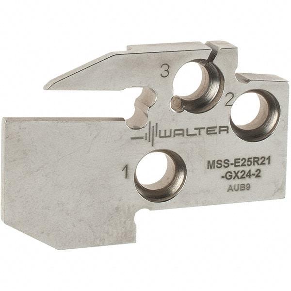 Walter - Right Hand Cut, Single End Indexable Cut-Off Blade - 0.827" Max Depth of Cut, MSS-E Blade - Eagle Tool & Supply