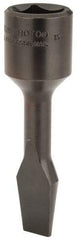 Proto - 1/2" Drive, 7/16" Wide x 0.07" Thick Blade, Standard Slotted Screwdriver Socket - 3-5/32" OAL - Eagle Tool & Supply