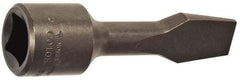 Proto - 1/2" Drive, 1/2" Wide x 0.091" Thick Blade, Standard Slotted Screwdriver Socket - 3-5/32" OAL - Eagle Tool & Supply