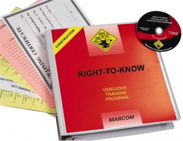 Marcom - Right to Know for Building and Construction Companies, Multimedia Training Kit - DVD, English - Eagle Tool & Supply