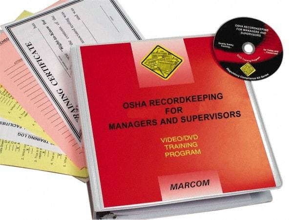 Marcom - OSHA Recordkeeping for Managers and Supervisors, Multimedia Training Kit - 20 Minute Run Time DVD, English and Spanish - Eagle Tool & Supply