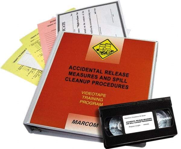 Marcom - Accidental Release Measures and Spill Cleanup Procedures, Multimedia Training Kit - 19 min Run Time DVD, 1 Course, English & Spanish - Eagle Tool & Supply