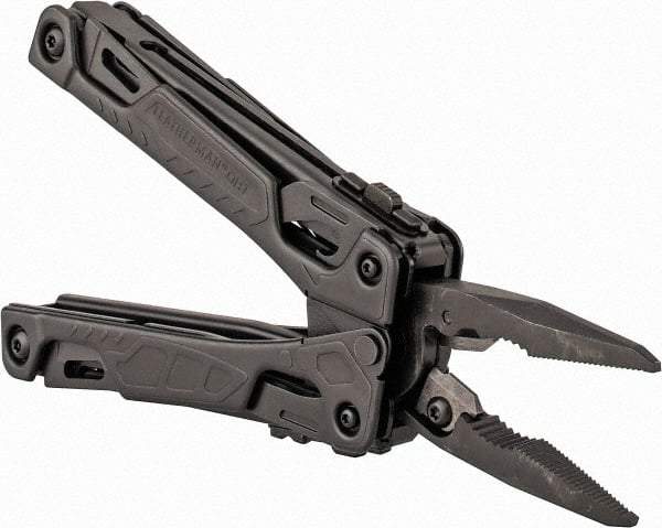 Leatherman - 16 Piece, Multi-Tool Set - Black, 6-1/2" OAL, 4-1/2" Closed Length - Eagle Tool & Supply