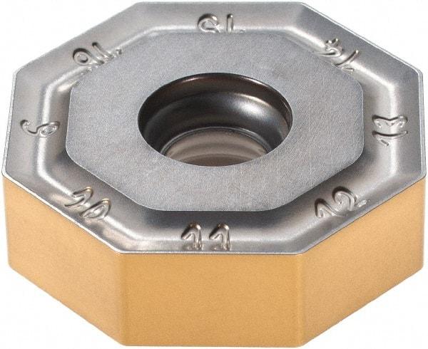 Iscar - ONMU080608 MM Grade IC330 Carbide Milling Insert - TiCN/TiN Finish, 0.2362" Thick, 0.7953" Inscribed Circle, 0.8mm Corner Radius - Eagle Tool & Supply
