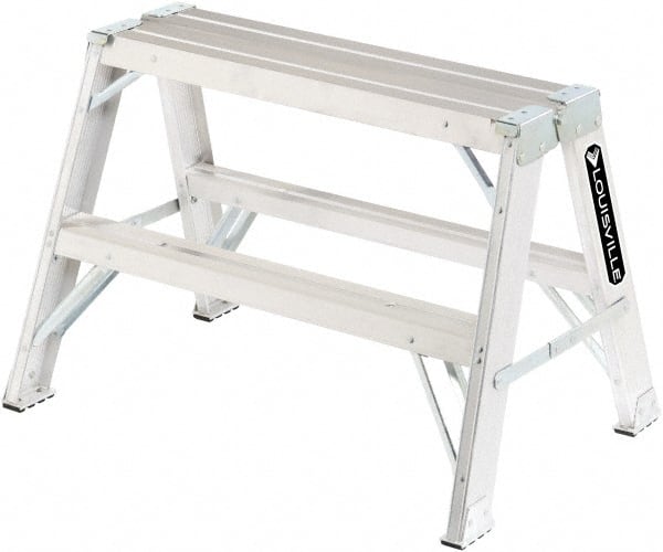 Louisville - 4 Steps, 4' High, Type IA Rating, Aluminum Sawhorse Ladder - Eagle Tool & Supply