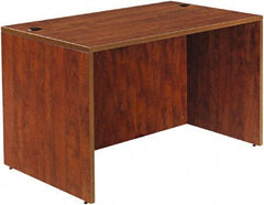 ALERA - Woodgrain Laminate Desk Shell - 47-1/4" Wide x 29-1/2" Deep x 29-5/8" High, Medium Cherry - Eagle Tool & Supply